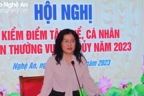 Ban Thường vụ Đảng ủy Khối Các cơ quan tỉnh kiểm điểm công tác lãnh đạo xây dựng Đảng năm 2023