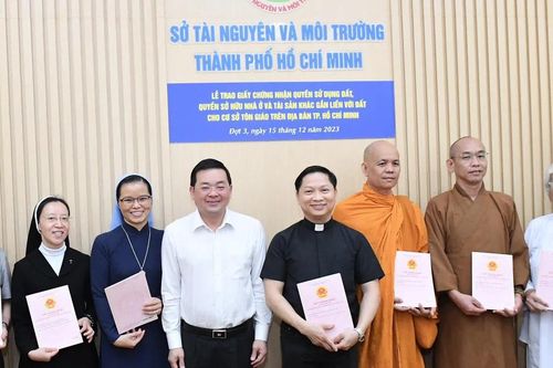TPHCM: năm 2023 đã cấp Giấy Chứng nhận cho 48 cơ sở tôn giáo