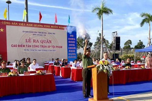 Bà Rịa - Vũng Tàu tổ chức ra quân trấn áp tội phạm dịp Tết Nguyên đán 2024