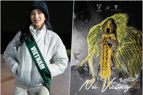 Lan Anh mang trang phục'Nữ vương' làm từ tre, nứa đến Miss Earth 2023