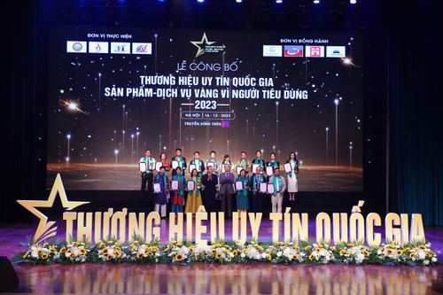 Hơn 200 đơn vị được vinh danh thương hiệu uy tín quốc gia năm 2023
