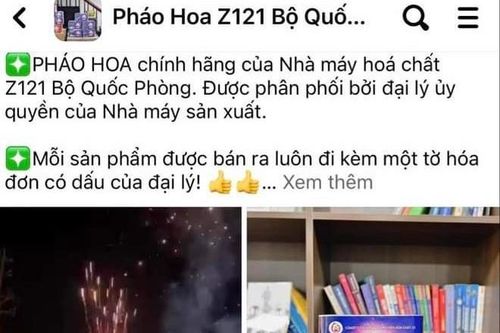 Công an cảnh báo mua pháo hoa trên mạng xã hội