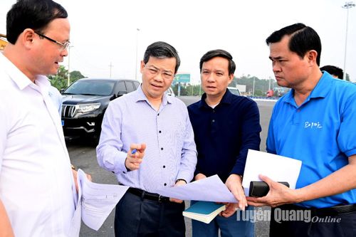 Chủ tịch UBND tỉnh Nguyễn Văn Sơn kiểm tra công tác chuẩn bị khánh thành cao tốc Tuyên Quang - Phú Thọ