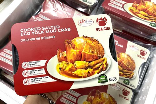 Cua Cà Mau chế biến sẵn bán ở siêu thị Mỹ giá 1,3 triệu đồng/kg