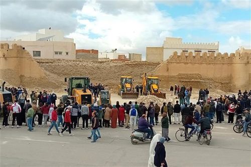 Mưa lớn làm sập một di sản văn hóa thế giới ở Tunisia
