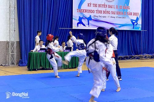 Hơn 190 võ sinh tham dự kỳ thi thăng huyền đai I, II, III đẳng Taekwondo