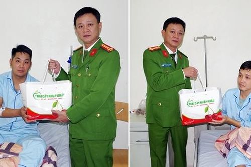 Thăm hỏi, động viên hai cán bộ CSGT bị thương khi làm nhiệm vụ