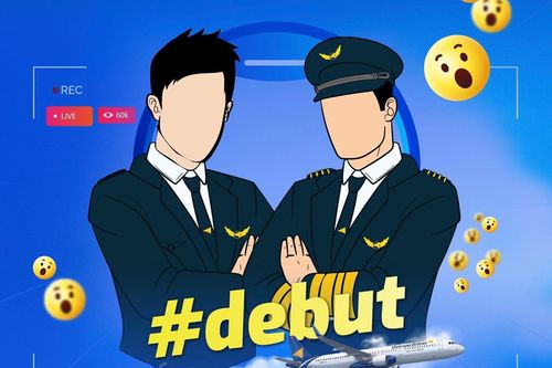 Hãng hàng không cũng livestream, bán trà sữa
