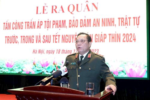 Công an Hà Nội ra quân trấn áp tội phạm bảo đảm an ninh, trật tự dịp Tết Nguyên đán