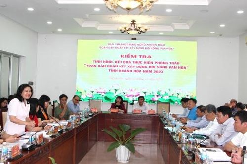 Ban Chỉ đạo Trung ương phong trào 'Toàn dân đoàn kết xây dựng đời sống văn hóa': Kiểm tra tình hình thực hiện phong trào tại Khánh Hòa