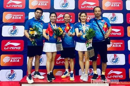 Tuyên Quang có 5 VĐV giành huy chương tại Giải Cầu lông Trung - Cao tuổi châu Á mở rộng