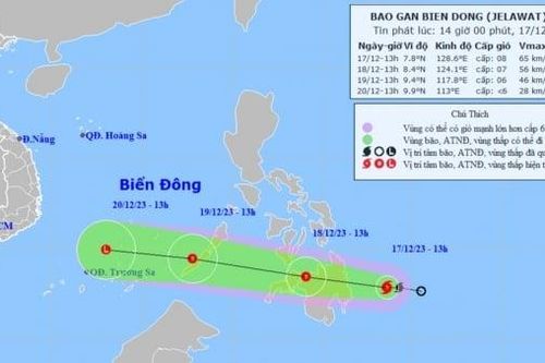 Bão Jelawat đang hướng vào biển Đông