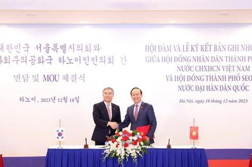 Nâng tầm quan hệ hợp tác HĐND thành phố Hà Nội - Hội đồng thành phố Seoul