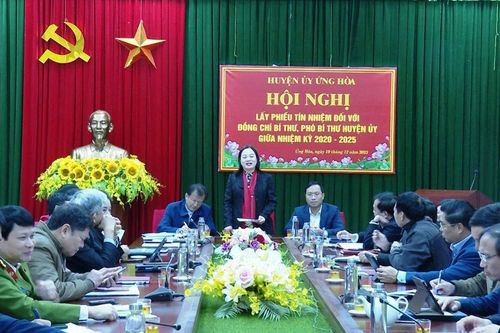 Ứng Hòa: Bí thư Huyện ủy có 97,5% phiếu tín nhiệm cao
