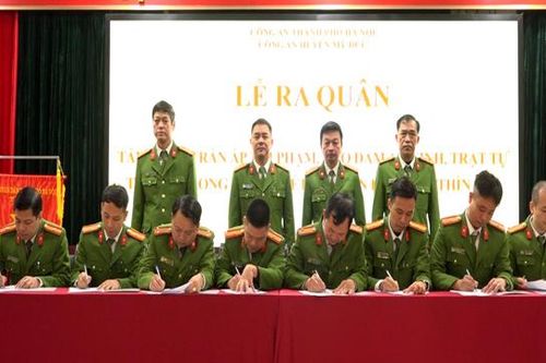 Huyện Mỹ Đức triển khai cao điểm trấn áp tội phạm dịp Tết Nguyên Đán 2024