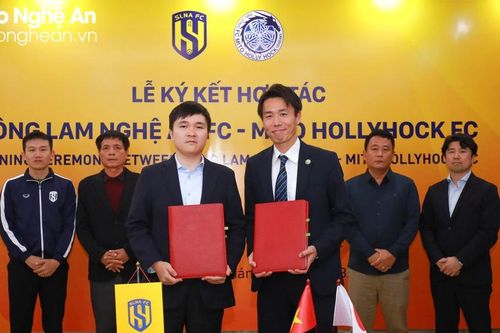 Sông Lam Nghệ An ký kết hợp tác với câu lạc bộ đến từ Nhật Bản - Mito Hollyhock