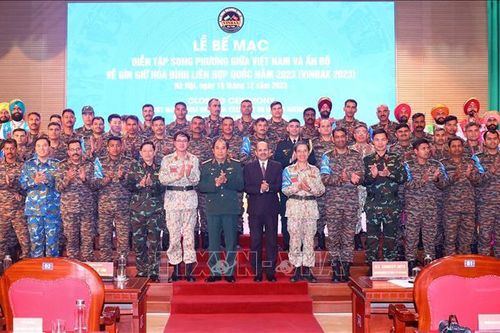 Bế mạc Diễn tập song phương giữa Việt Nam và Ấn Độ về gìn giữ hòa bình LHQ