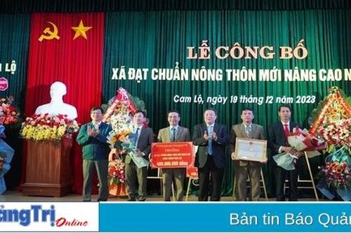 Cam Lộ: Công bố 4 xã đạt chuẩn nông thôn mới nâng cao