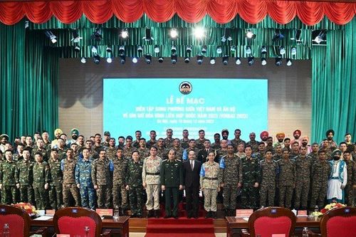 Bế mạc Diễn tập song phương Việt Nam và Ấn Độ về gìn giữ hòa bình Liên hợp quốc