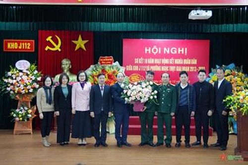 Sơ kết 10 năm kết nghĩa quân dân giữa Kho J112 và phường Ngọc Thụy