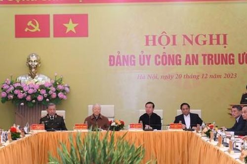 Tổng Bí thư Nguyễn Phú Trọng dự Hội nghị Đảng ủy Công an Trung ương năm 2023
