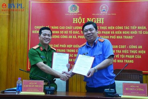 Ký quy chế phối hợp trong việc giải quyết tố giác, tin báo về tội phạm của Công an cấp xã