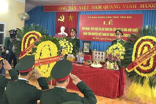Yên Bái: Truy điệu và an táng hài cốt Liệt sỹ Hứa Kim Chiểu hy sinh tại Lào
