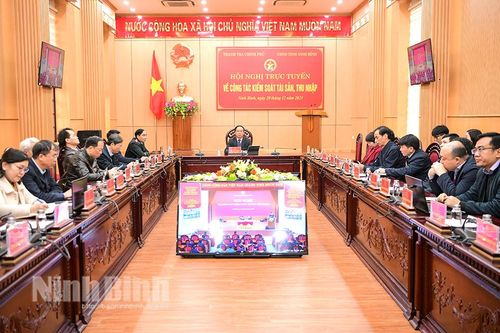 Hội nghị trực tuyến về công tác kiểm soát tài sản, thu nhập