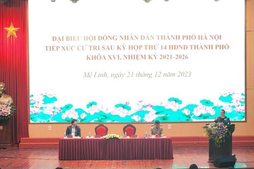 Đại biểu HĐND TP Hà Nội tiếp xúc cử tri huyện Mê Linh