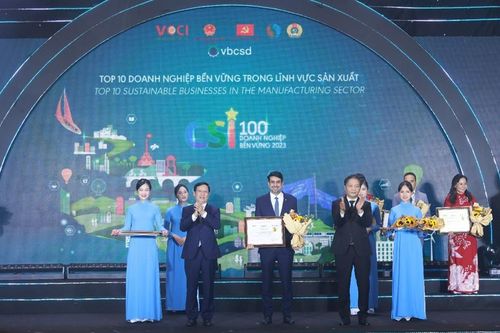 Coca-Cola được vinh danh Top 3 Doanh nghiệp bền vững Việt Nam 2023