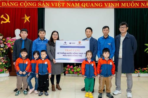Bắc Ninh: Synopex Việt Nam tặng các trường học hệ thống lọc nước uống trực tiếp