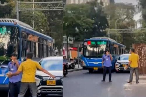 Tạm đình chỉ tài xế xe buýt đòi 'xử' tài xế xe hơi giữa đường