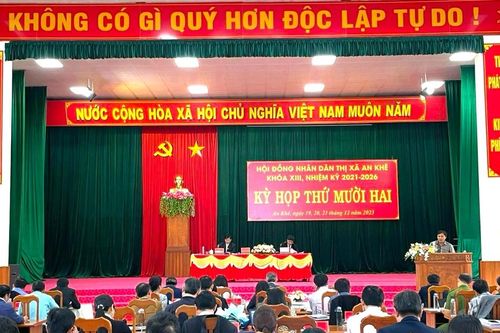 Kỳ họp thứ 12 HĐND thị xã An Khê khóa XIII: Thông qua 20 nghị quyết phát triển kinh tế-xã hội