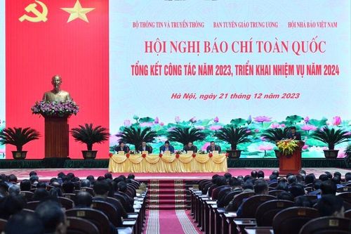 Hội nghị Báo chí toàn quốc tổng kết công tác năm 2023, triển khai nhiệm vụ năm 2024