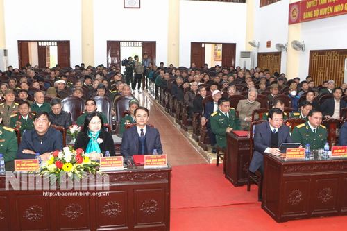 Huyện Nho Quan tổ chức gặp mặt cán bộ quân đội nghỉ hưu, nghỉ công tác trên địa bàn