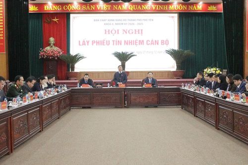 TP. Phổ Yên: Lấy phiếu tín nhiệm đối với bí thư và các phó bí thư Thành ủy