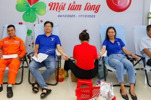 Tuần lễ hồng EVN năm 2023, toàn EVNGENCO2 hiến tặng 502 đơn vị máu
