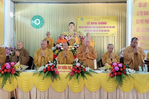 Trà Vinh: Ban Trị sự Phật giáo tỉnh khai giảng Khóa bồi dưỡng hành chánh Giáo hội năm 2023
