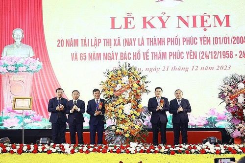 Vĩnh Phúc: Kỷ niệm 20 năm tái lập thị xã Phúc Yên và 65 năm ngày Bác Hồ về thăm