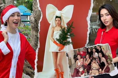 Mỹ nhân Việt lên đồ đón Giáng sinh: Thùy Tiên, Tiểu Vy, Tường San diện 'đồng phục'