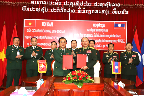 Cục Trưởng Cục BĐBP Lào gửi thư chúc mừng Trung tướng Lê Đức Thái nhân dịp kỷ niệm 79 năm Ngày thành lập QĐND Việt Nam