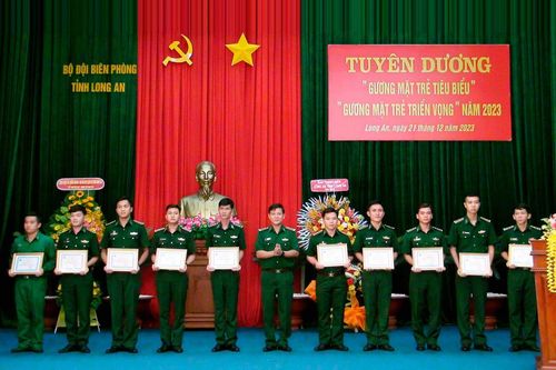 Tuyên dương 'Gương mặt trẻ tiêu biểu' năm 2023 trong BĐBP Long An