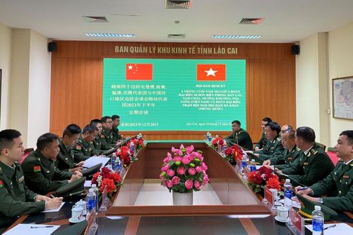 Hội đàm định kỳ giữa các đồn Biên phòng thuộc BĐBP Lào Cai (Việt Nam) với Trạm hội ngộ,Hội đàm Hà Khẩu, tỉnh Vân Nam (Trung Quốc)