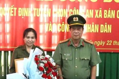 Người phụ nữ 39 tuổi được tuyển chọn làm thượng úy công an