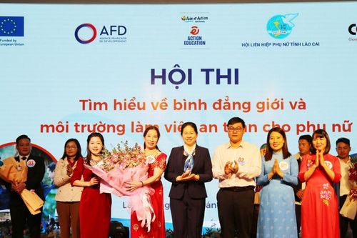 Đội thi thành phố Lào Cai đạt giải Nhất Hội thi tìm hiểu về bình đẳng giới và môi trường làm việc an toàn cho phụ nữ