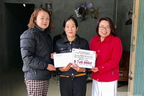 Trên 45,2 triệu đồng ủng hộ cháu Giang Thị Thu Hoài