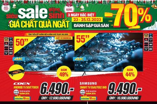 MediaMart siêu sale 3 ngày Giáng sinh, giảm sốc đến 70%, tặng kèm quà cực chất