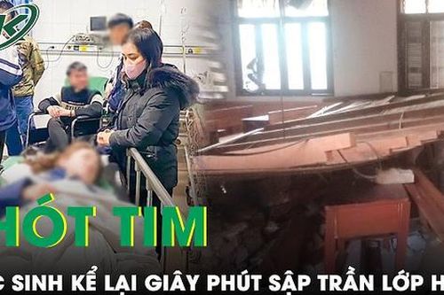 Học sinh hoảng loạn kể giây phút sập trần lớp học ở Nghệ An