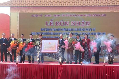 Chứng nhận di sản văn hóa phi vật thể quốc gia múa rối nước Đào Thục