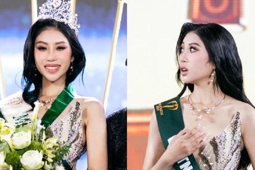 Biểu cảm không tin nổi của Đỗ Thị Lan Anh khi được gọi tên vào Top 4 Hoa hậu Trái Đất